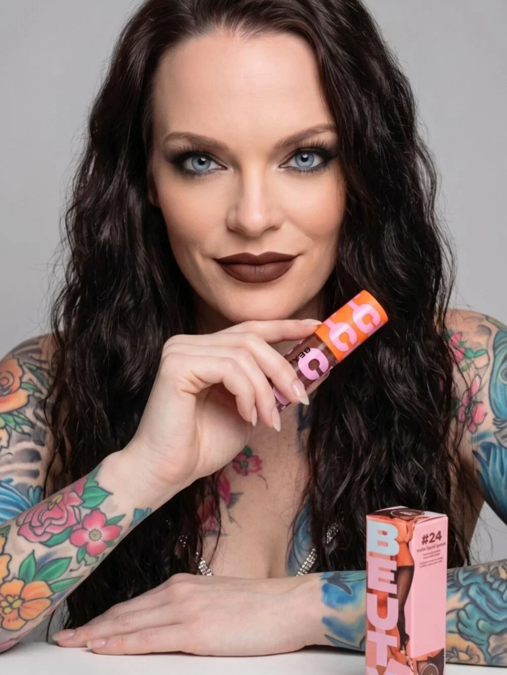 Beauty For Certain ✦ Matte Liquid Lipstick ✦ Shade 24 Deep Brown Long‑Lasting